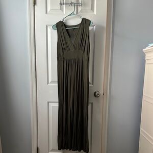 Elegant Olive Green Maxi Dress